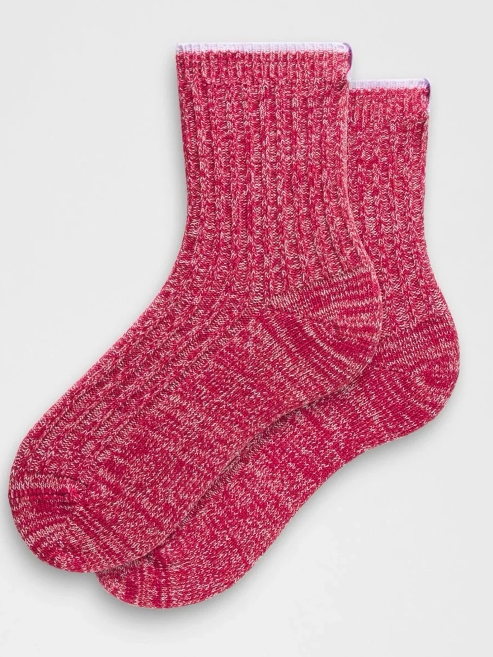 🆕 LULULEMON Quarter-Length Ragg Socks Berry Rumble Multi/Sheer Violet NWT Size M